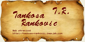 Tankosa Ranković vizit kartica